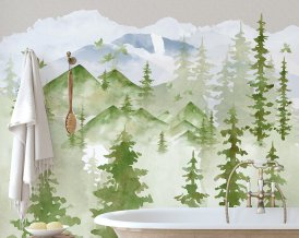 Forest Wall Decal, Woodland Forest Trees Wall Decals