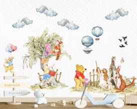 Winnie the Pooh Wall Decal for kids room - Winnie the Pooh Baby Shower Decoration
