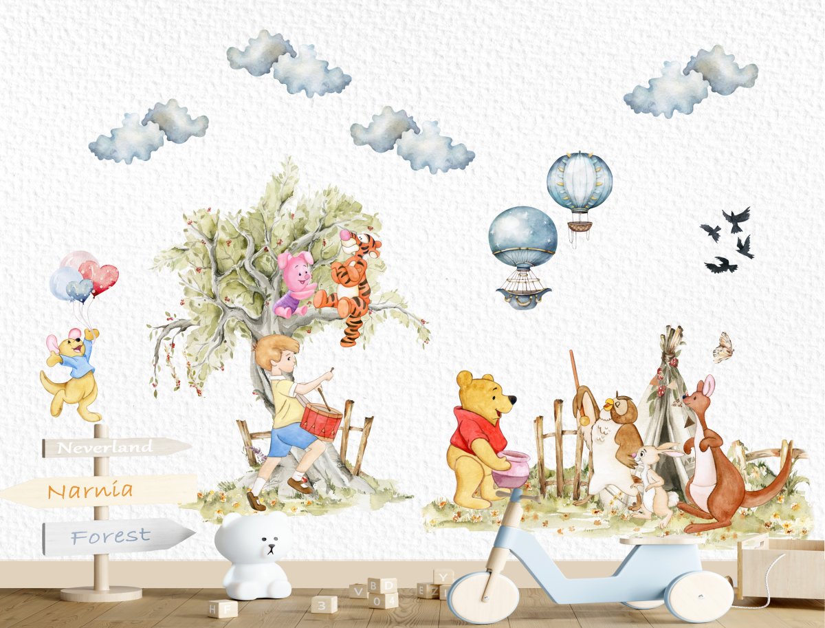 Winnie the Pooh Wandtattoo für Kinderzimmer – Winnie the Pooh Babyparty-Dekoration