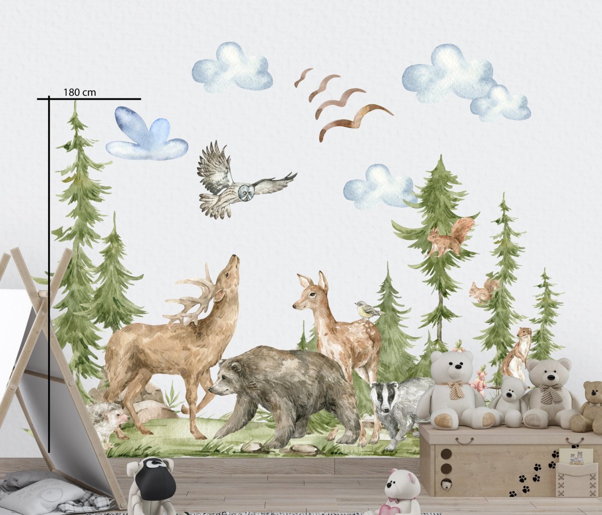 Forest Animals Wall Decal for Kids room or nursery