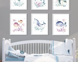 Nursery decor, Nursery wall art, Kids room wall art,  Nursery art prints, Printable art, Sea