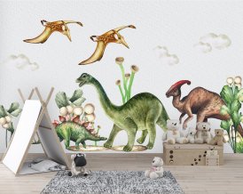 Wandtattoo Dinosaurier für Kinderzimmer zum Abziehen und Aufkleben