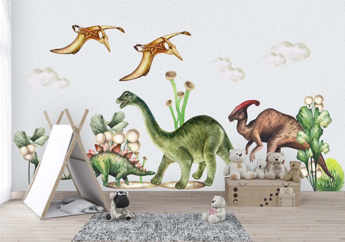Nálepka na stenu Dinosaurs pre detskú izbu s Peel&Stick nálepkou na stenu