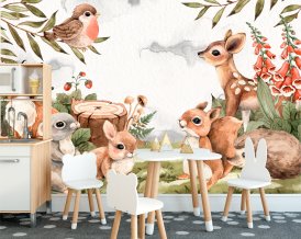 Kids Wallpaper, Mural Magic Forest for Little Hikers,Wallpaper for Boys and Girls, Removable