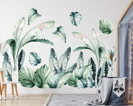 Safari Greenery Wall Decal  for Kids Room and Nursery