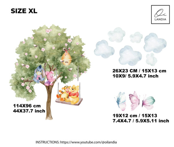 Winnie the Pooh with Friends Wall Decal