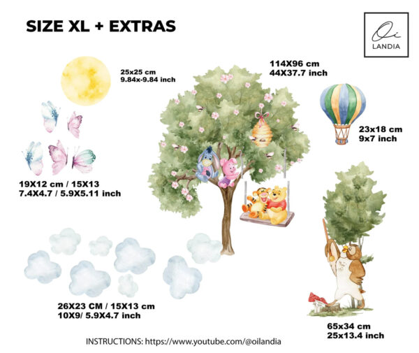 Winnie the Pooh with Friends Wall Decal