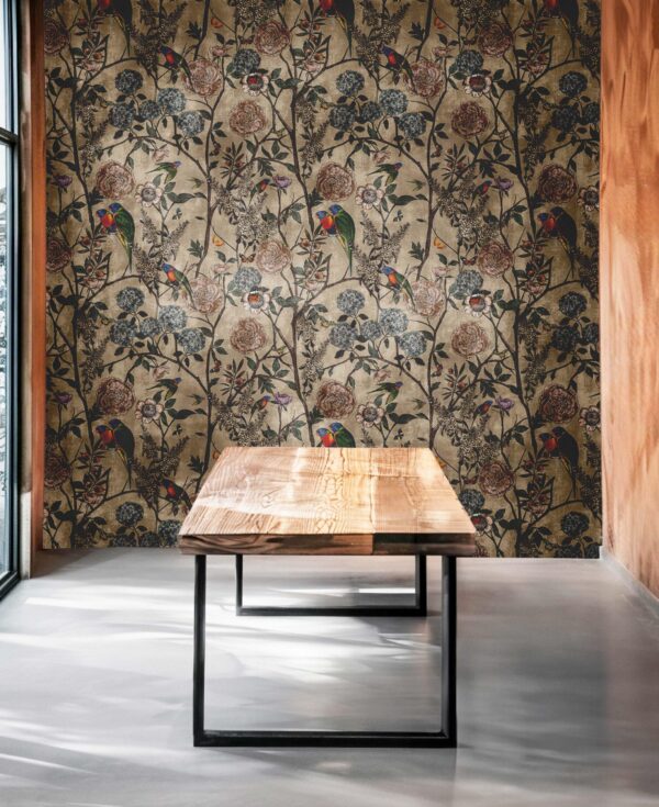 Peonies and Hydrangeas Wallpaper, Tropical Wallpaper