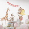 Kangaroo and Giraffe Circus Wall Decal – Whimsical Nursery Decor