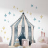 Circus Tent Wall Decal – Reusable Fabric for Nursery & Kids Room