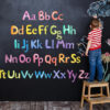 Rainbow UPPERCASE LETTERS Watercolour kids decal