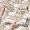Beige Toile De Jouy Wallpaper