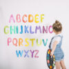 Rainbow UPPERCASE LETTERS Watercolour kids decal