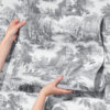 Grey Toile De Jouy Wallpaper