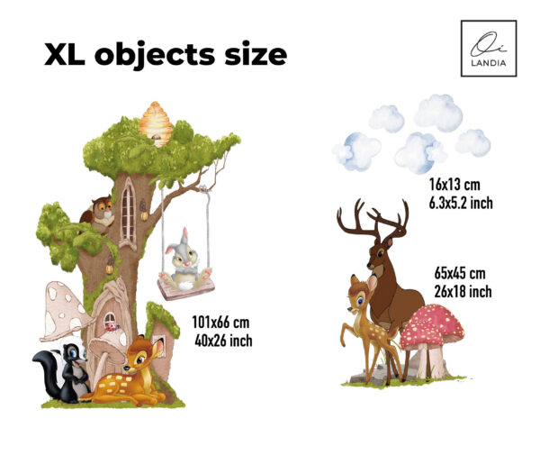 Woodland Bambi Wall Sticker – Nursery & Kids Room Wall Decal