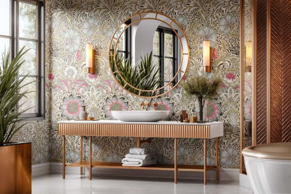 William Morris's Vintage Floral Sunflower Wallpaper