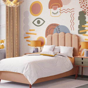 BOHO style Abstract shapes, Splash Dots Wall Decal