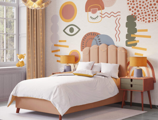 BOHO style Abstract shapes, Splash Dots Wall Decal