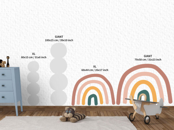 BOHO style Abstract shapes, Splash Dots Wall Decal