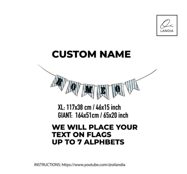 Blue Red Circus Tent Wall Decal with Custom name