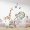 Elephant and Giraffe Circus Wall Decal – Whimsical Nursery Decor