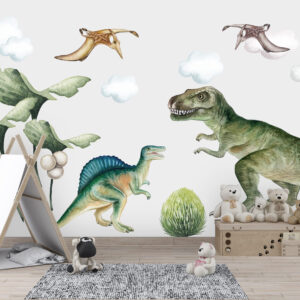 Dinosaurs Wall Sticker – Prehistoric Fun Removable Wall Decal for Kids