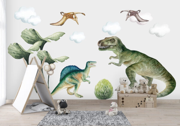 Dinosaurs Wall Sticker – Prehistoric Fun Removable Wall Decal for Kids