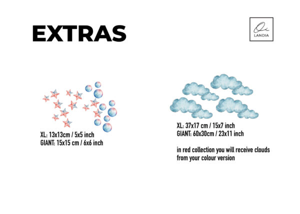 Blue Red Circus Tent Wall Decal with Custom name