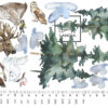 Nordic Forest Arctic Animals Wall Decals Reindeer Polar Bear Nursery Woodland Decor