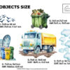 Garbage Truck Hot Wheels  Wall Decal, Trash Trucks Wall Decal