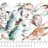 Watercolor Australian Animals Wall Decal Koala Kangaroo Kookaburra Nursery Outback Room Stickers