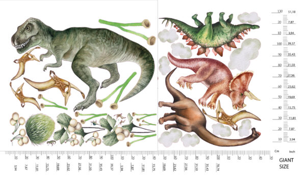 Jurassic World Dinosaur Wall Decal for Kids