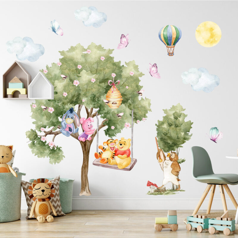 Winnie The Pooh With Friends Wall Decal | Peel & Stick Nursery Sticker