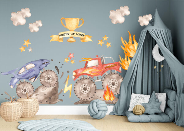 Toro Loco  Monster Trucks Wall Decal for young boys
