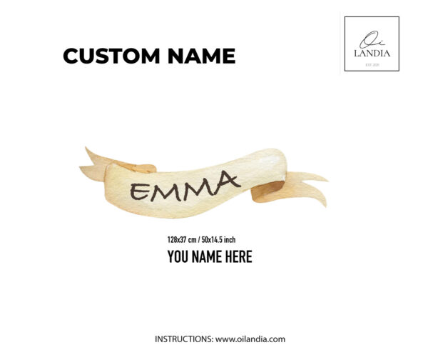 Custom Name Woodland Friends Wall Mural Personalized Forest Animals Nursery Room Decor