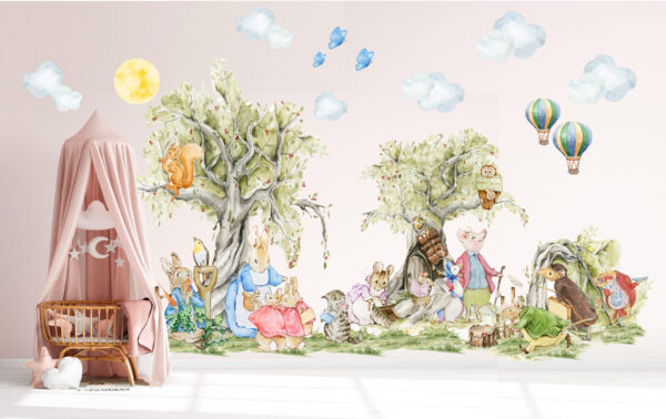 Peter Rabbit Wall Decal – Whimsical Garden Adventures for Kids