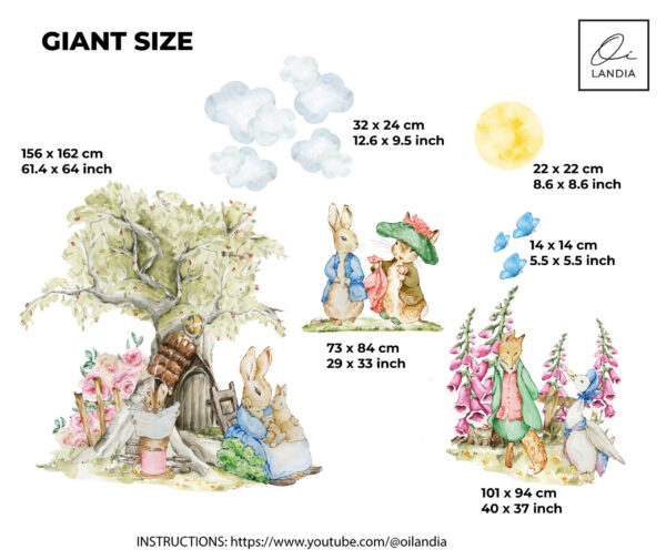 Peter Rabbit Wall Decal – Cute Nursery & Kids Room Decor