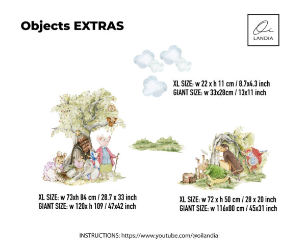 Peter Rabbit Wall Decal – Whimsical Garden Adventures for Kids