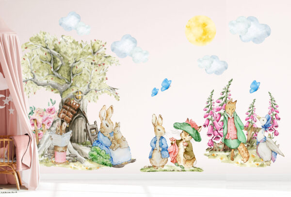 Peter Rabbit Wall Decal – Cute Nursery & Kids Room Decor