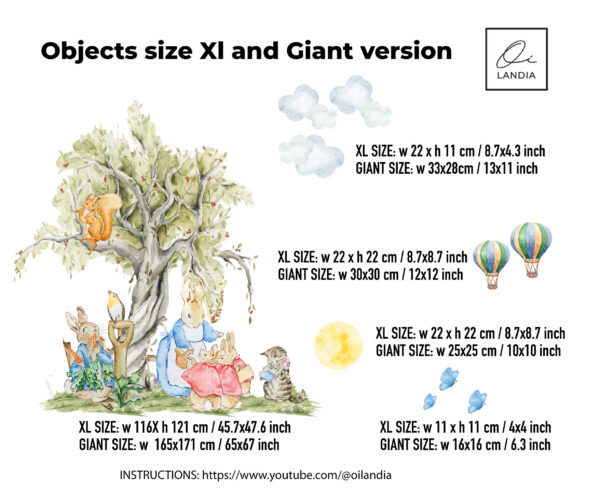 Peter Rabbit Wall Decal – Whimsical Garden Adventures for Kids