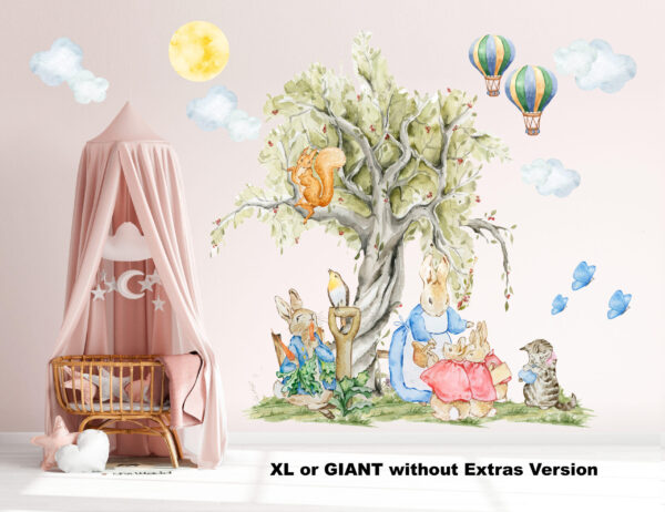 Peter Rabbit Wall Decal – Whimsical Garden Adventures for Kids