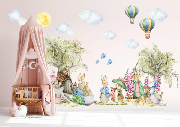 Peter Rabbit Wall Decal – Cute Nursery & Kids Room Decor