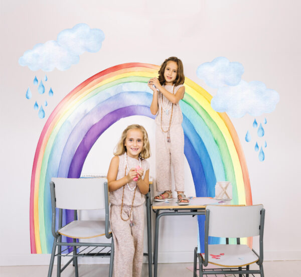 Watercolour Rainbow Wall Decal for kids room