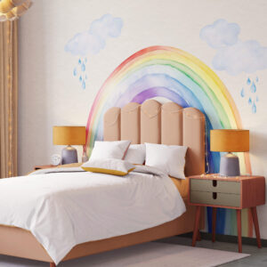 Watercolour Rainbow Wall Decal for kids room
