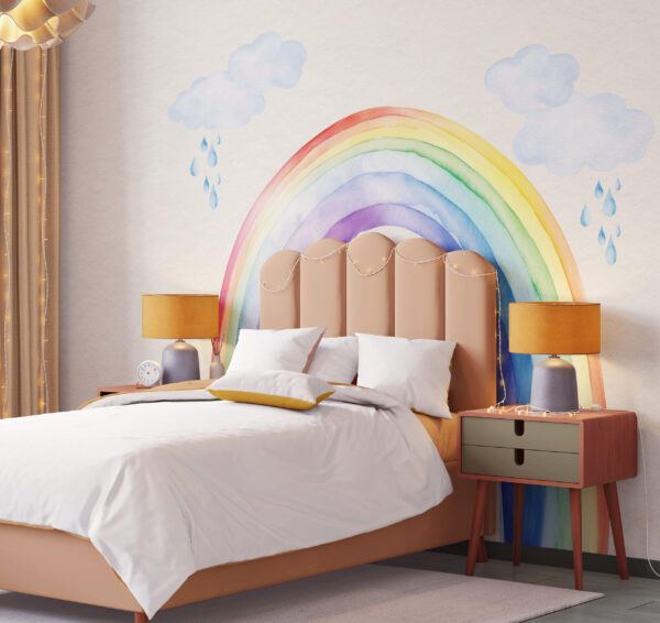 Watercolour Rainbow Wall Decal for kids room