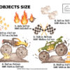 Grave Digger Monster Trucks Wall Decal for Kids Room | Big Truck Wall Stickers
