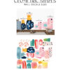 Watercolour Abstract shapes,  Splash Dots Wall Decal