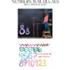 Rainbow Watercolour numbers Wall Decal for play room