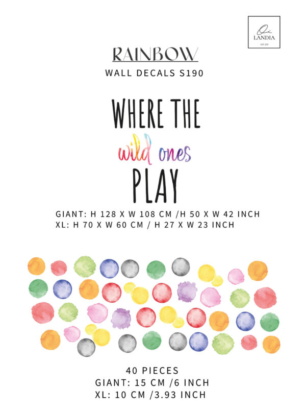 Watercolour letters kids Wall decal