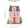 ROSES HOUSE Wall Decal, Colourful Houses Wall Mural